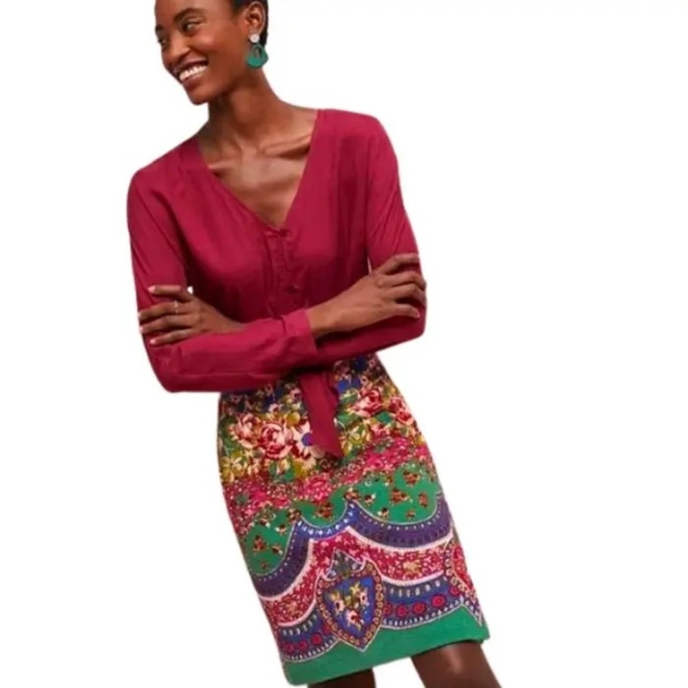 Maeve Sheffield Floral Pencil Skirt